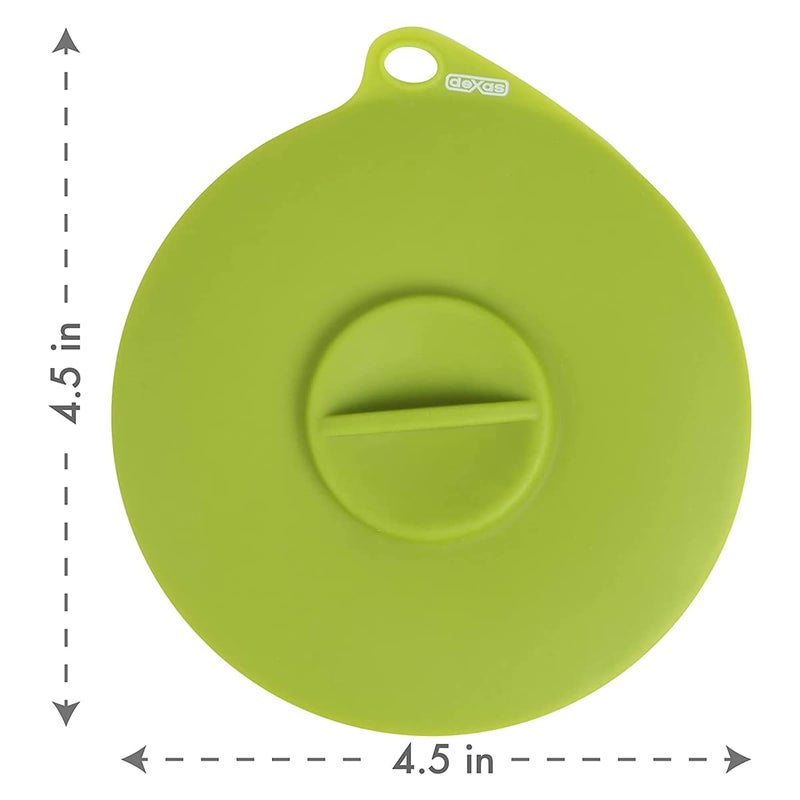 Dexas Popware for Pets Flexible Suction Pet Food Lid, Gray/Green - Image 3